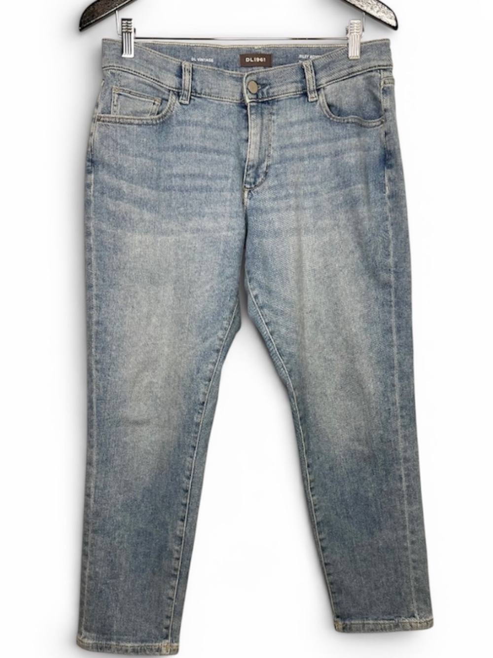 DL1961 Riley Boyfriend Crop Jeans 28 Light Blue Stretch Comfy Summer Everyday